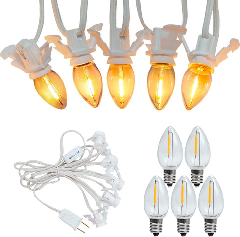 Accessory Cord with 5 LED Night Light Bulbs - C7 Christmas Village