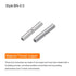 MECCANIXITY 100Pcs Non Insulated Butt Connectors for 26-22AWG Wire Crimp Ferrule Terminals