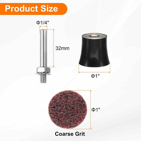 27pcs Set 1" 1/4" HARFINGTON Quick Change Discs Roll Lock Sanding Discs with Shank Pad Holder Medium Grit Surface