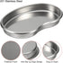 PATIKIL 2 Pack Stainless Steel Tray, 18.5x11.5cm Curved Flat Type Dish Lab Instrument Tool