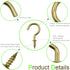 50Pcs Brass Plated Ceiling Hooks | 7/8 Inches Screw Hooks