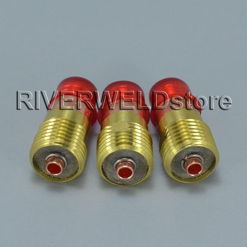 RIVERWELD 3pk TIG Stubby Gas Lens 17GL18 (1/8" & 3.2mm) Orifice Fit for SR WP 17 18 26 Welding Torch