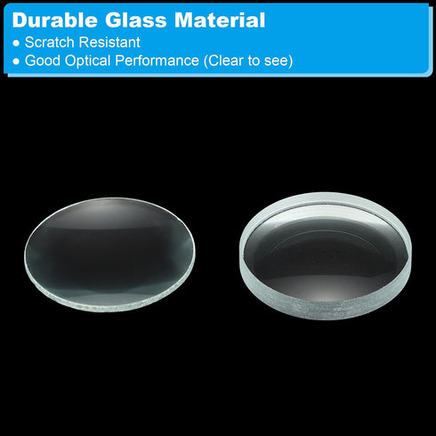 PATIKIL 10cm Focal Length 40mm Double Convex Lens and 10cm Focal Length 40mm Double Concave Lens, 2 Pack