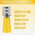 200 Pcs Yellow Female Quick Disconnects, Vinyl Insulated Spade Wire Connectors 12-10 AWG