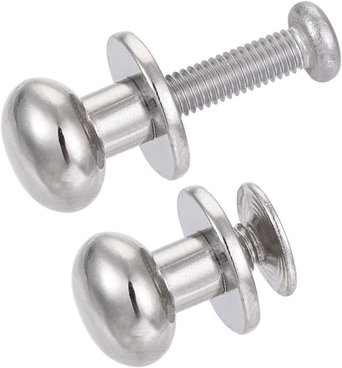 uxcell 12pcs Round Knobs Pull Handle, 9mm Head Dia. Zinc Alloy for Drawer Pulls Gift Box Cabinet Knobs