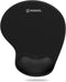Soqool Ergonomic Mouse Pad with Gel Wrist Rest Support, Non-Slip PU Base for Easy Typing Pain Relief, Classic Black