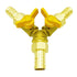 Brass 3 Way Shut-Off Valve - 5/16" Hose Barb Y Shaped Ball Valve for Water/Fuel/Air