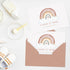 50 Pack Whaline Baby Shower Thank You Cards Bulk Boho Rainbow Blank Note Cards Greeting Card with Envelopes Stickers