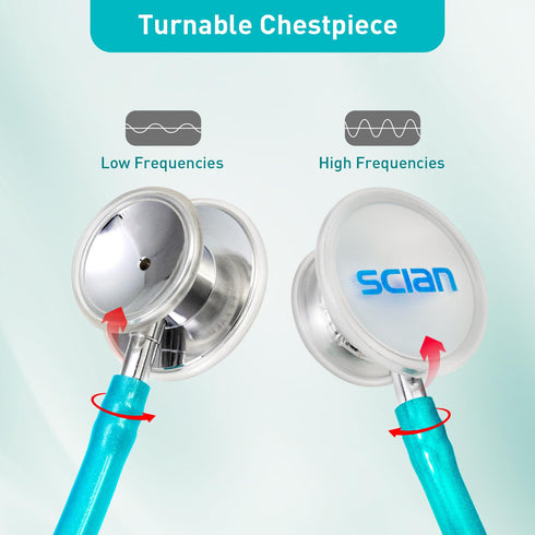 SCIAN Stethoscope Dual Head for Nurses,Doctors,Med Students, Classic Stainless Steel Stethoscope Home Diagnostics