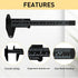 TamBee Plastic Vernier Caliper, 150mm Mini Caliper for School Students, 5PCS Double Scale Jewelry Brow Sliding Gauge