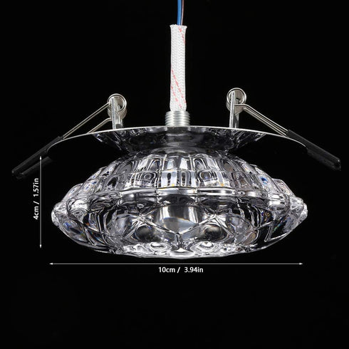 Haofy Ceiling Crystal Light Fixture, LED Recessed Lamp, Modern Chandelier Home Lighting Fixtures for Bathroom, Living