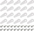 uxcell 20 Pieces Picture Frame Turn Button, 24x10mm for Hanging Pictures, Plastic with 20 Pcs Screws (White)