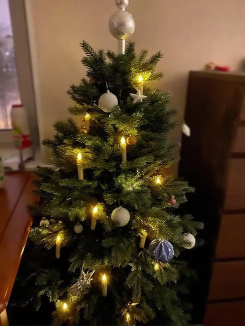 xunhuimemory 20 PCS Flameless LED Window Candles with Remote Controls and Timers, Christmas Tree Candle Lights, Battery