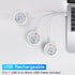 FINCMY Set 18 Dimmable Battery Operated Wall Sconces of Two, RGB Colors Stick on Wall Lights with Remote, Changeable