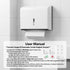 2 Pack QWORK Wall Mount Paper Towel Dispenser Tri-Fold Holder with Lock for Bathroom, Kitchen & Office