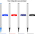 DunBong Rollerball Pen Refills Pack of 5, Fine Point 0.5mm Red Ink Replaceable Ballpoint Pen Refills (Blue)