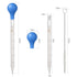 2Pcs Glass Graduated Dropper Pipette, 10ml Lab Dropper Pipettes with Rubber Cap and 1Pc Cleaning Brush