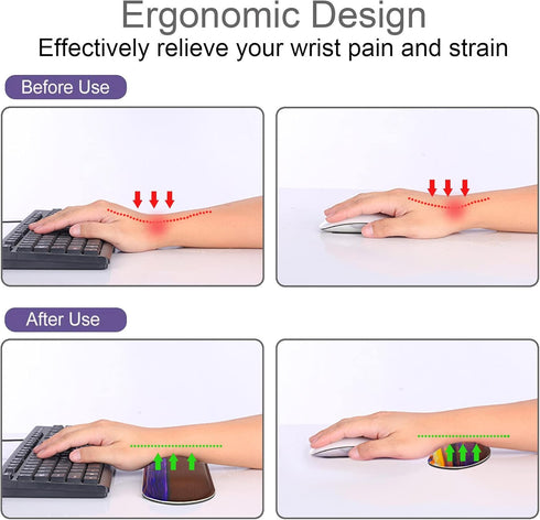 Keyboard Wrist Rest + Mouse Pad Set - 4 in 1 XXL Large Gaming Mousepad with Cute Ergonomic Support for Desk