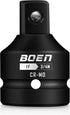 BOEN 1"F to 3/4"M Impact Socket Adapter, Cr-Mo Steel, Socket Adapter Set for Impact Driver Conversions