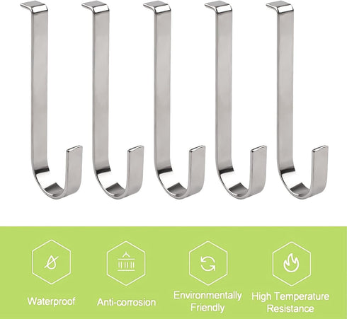 Vinyl Siding Hangers, 10PCS Heavy Duty Stainless Steel Low Profile Hooks, No Damage No Drill for Home Decor