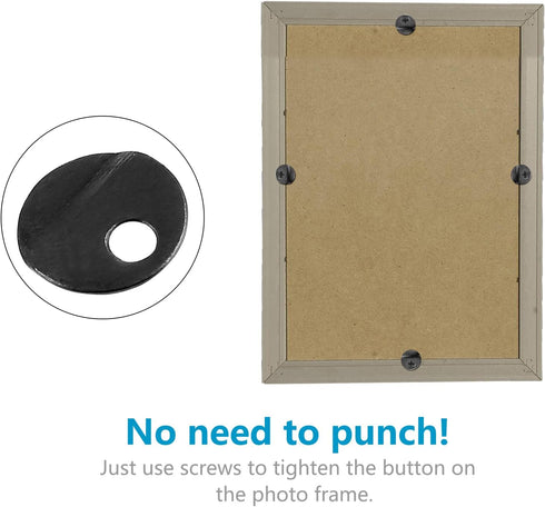 100PCS Picture Turn Button Fasteners, Photo Frame Hardware, Backing Clips with Screws