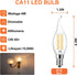 Rnyloas CA11 Dimmable Bulbs 2700k 4W 120V, 12 Pack CA11 Bulbs 40 E12 11 Bulbs Chandelier Light Warm White High Output
