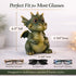 4 Top Brass Dragon Eyeglasses Holder Stand Resin Glasses Holder for Desk, Nightstand & Office Tall Fun Cute Figurine