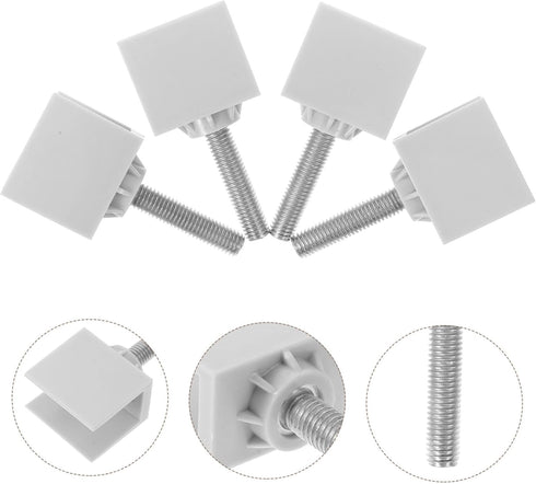 4pcs Side Table Support Clamps under Support Bolt Clamps for Office Furniture Accessories Easy to Install Flange Nut