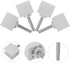 4pcs Side Table Support Clamps under Support Bolt Clamps for Office Furniture Accessories Easy to Install Flange Nut
