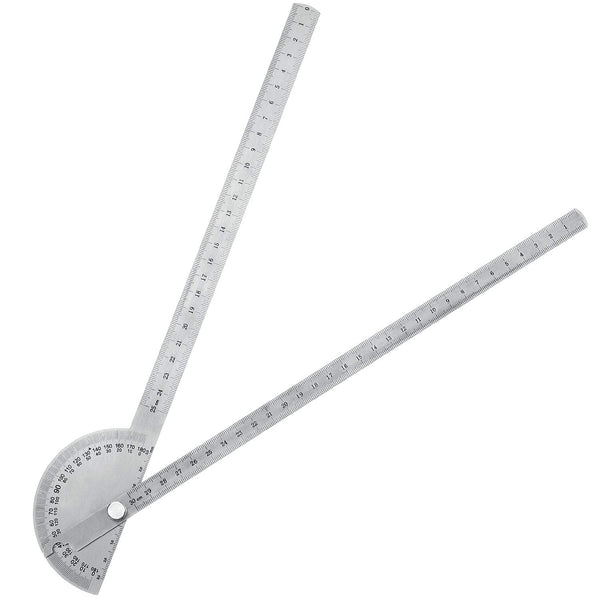 Outus Angle Protractor - Two Arm Stainless Steel Ruler for Woodworking, Angle Measure Tool with 0-180 Degrees