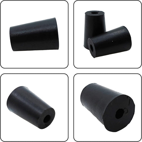 PENCK 6pcs Rubber Stopper with Hole, Tapered Plug for 13mm to 17mm Test Tubes