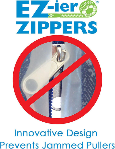 EZ-ier Products Heavy Duty Adhesive Zippers, 2 Pack, Commercial Grade, 3" x 7 ft