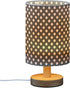 Bulb ALAZA Polka Dot Black White Decor Bedside Table Lamp with USB Port for Bedroom Nightstand Office Desk LED Included