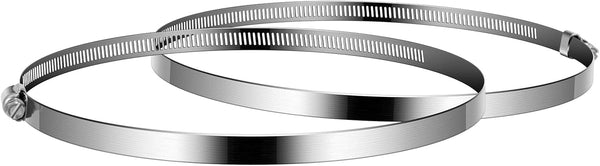 VIVOSUN Stainless Steel Air Ducting Clamps, Adjustable Hose Clamps, Pack of 2