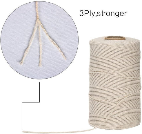 Tenn Well Kitchen Cooking Twine, 2 Rolls x 656 Feet, Food Safe Cotton Bakers String for DIY Crafts