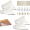 White Floating Shelf Bracket 4 x 3 inches for Small Floating Wood