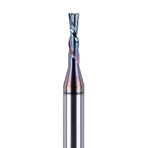 SpeTool 1/8 Inch Downcut CNC Router Bits with 1/4 Inch Shank, Carbide Spiral Down Cut End Mill for Woodworking