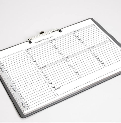 Weekly To Do List Notepad, 60 Page Task Planning Pad with Daily Checklist, 11 X 8.5 Desk Notebook for Office