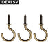 60 Pack 1 Inch Bronze Screw Hooks, Indoor Outdoor Screw Cup Hook for Mug, Plants, Lights