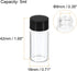 PATIKIL 10 Pack 5mL Reagent Media Bottles, Round Glass Storage Bottles with Plastic Screw Cap for Lab Home, Clear