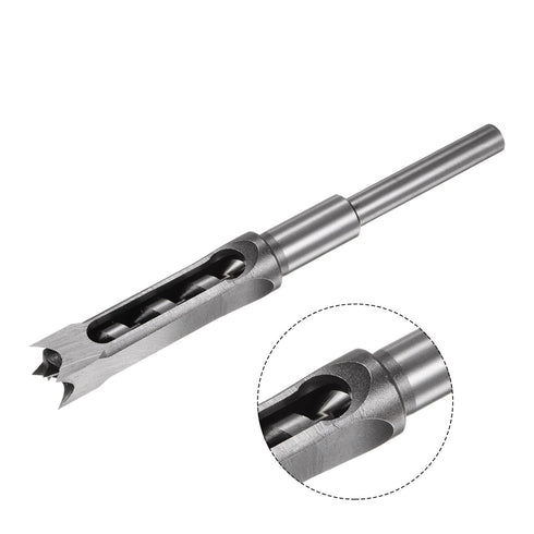 uxcell Square Hole Drill Bit, 3/4" High-Carbon Steel Hollow Chisel Mortise Power Tool for Woodworking