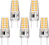 5 Pack G8 LED Bulb, Soft White 2700K, 3W Equivalent to G8 Halogen 35W, Non-Dimmable