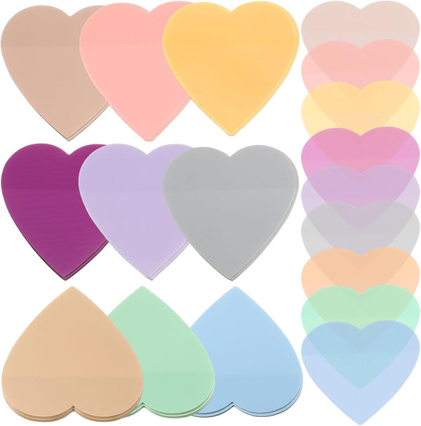 Jetec 900 Sheets Heart Transparent Sticky Notes, 18 Translucent Clear Memo Pad for Office School