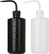 2Pcs 500ml Tattoo Wash Bottle | 16oz Water Squirt Bottle for Medical Succulent Cleaning, White & Black