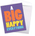 NobleWorks Jumbo All Occasions Greeting Card 8.5 x 11 Inch with Envelope (1 Pack) - Big Happy Everything J6115OCG