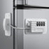 Upgraded Fridge Lock, Combination Refrigerator Lock for Child Safety, Freezer Lock with Code, White