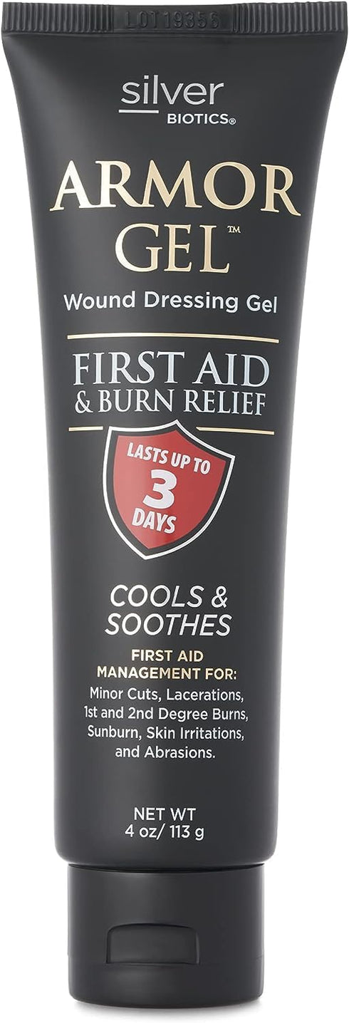 Silver Biotics Armor Gel Wound Dressing Gel | 4 oz | First Aid + Burn Relief 24 PPM