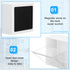 Soaoo 4 Pcs Pegboard Bins, Square Plastic Bins with Lids, Wall Mount White Magnetic Containers for Organizing