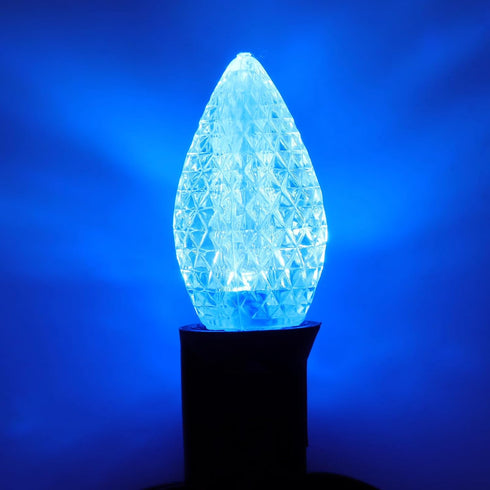 C7 LED Christmas Light Bulbs - 25 Pack Blue - 0.5W for Outdoor String Lights, Holiday Decoration