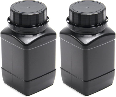Othmro 2Pcs 8.5oz Plastic Lab Chemical Reagent Bottles 250ml Wide Mouth Round Storage Containers with Cap for Food